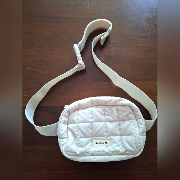 Reebok Handbags - Reebok Cream Quilted Crossbody Bag